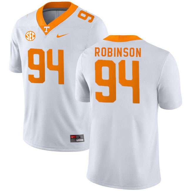 Men #94 Nathan Robinson Tennessee Volunteers College Football Jerseys Stitched Sale-White
